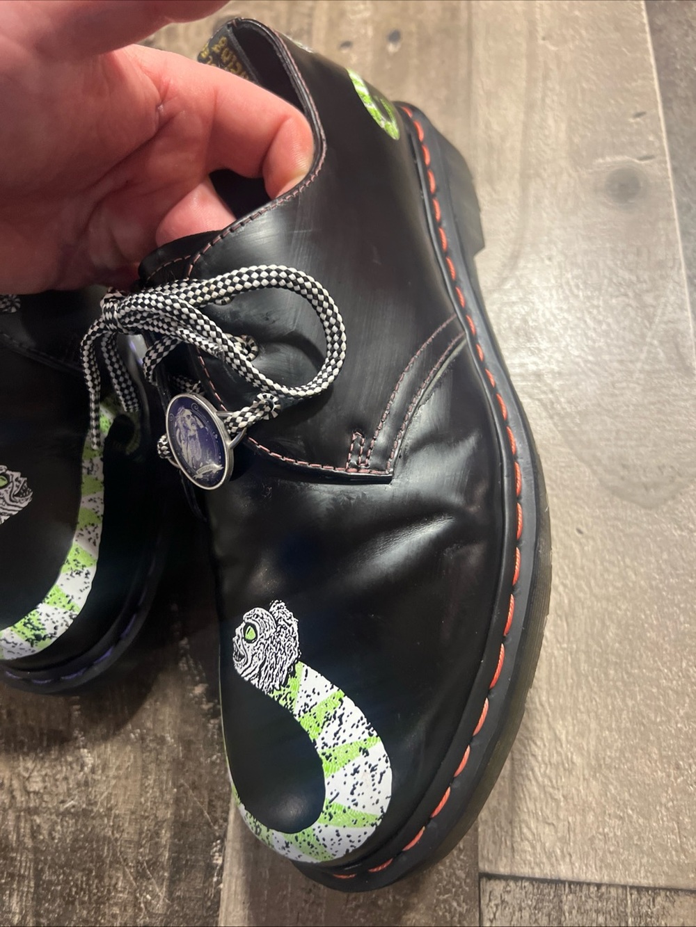 Dr. Martens x Beetlejuice 1461 WB Leather Oxford Shoes Men’s 10 Rare Collab - Picture 7 of 10